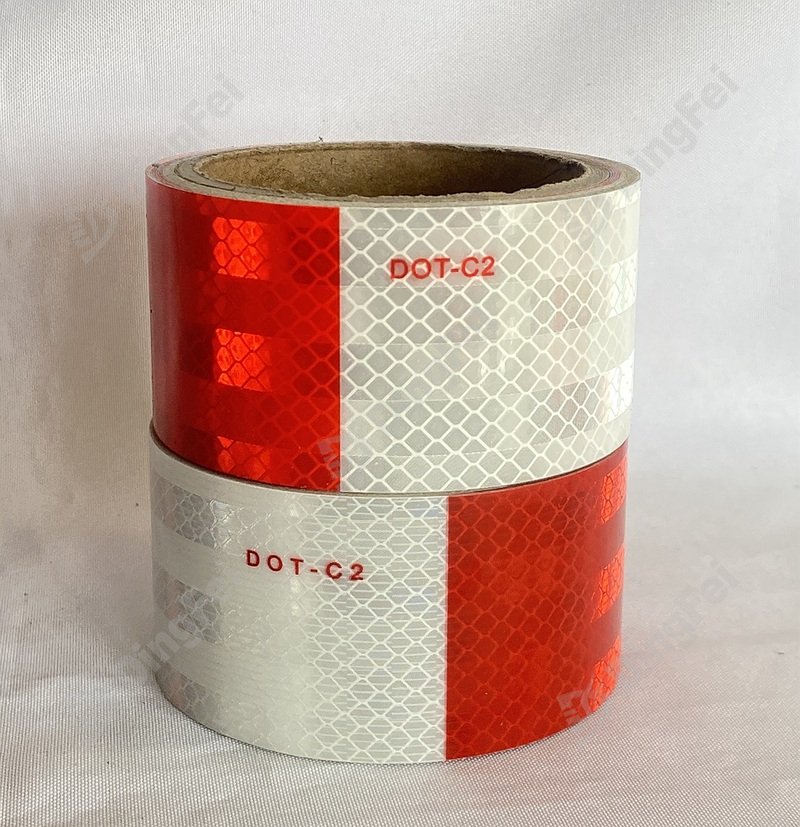 Red White Reflective Tape - 